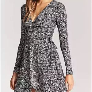 Long sleeve wrap dress